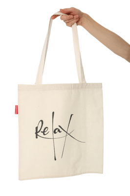 Relax Baskılı Bez Çanta